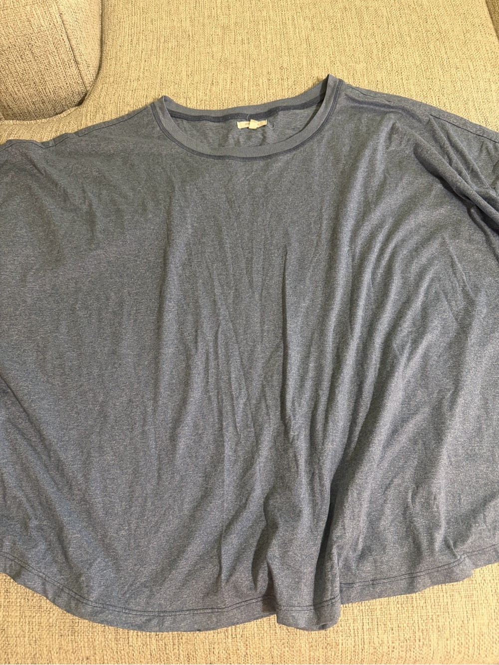 Maurices Blue Heather Tee Plus Size 4X Soft Short Sleeve Casual Basic Top - Picture 3 of 8